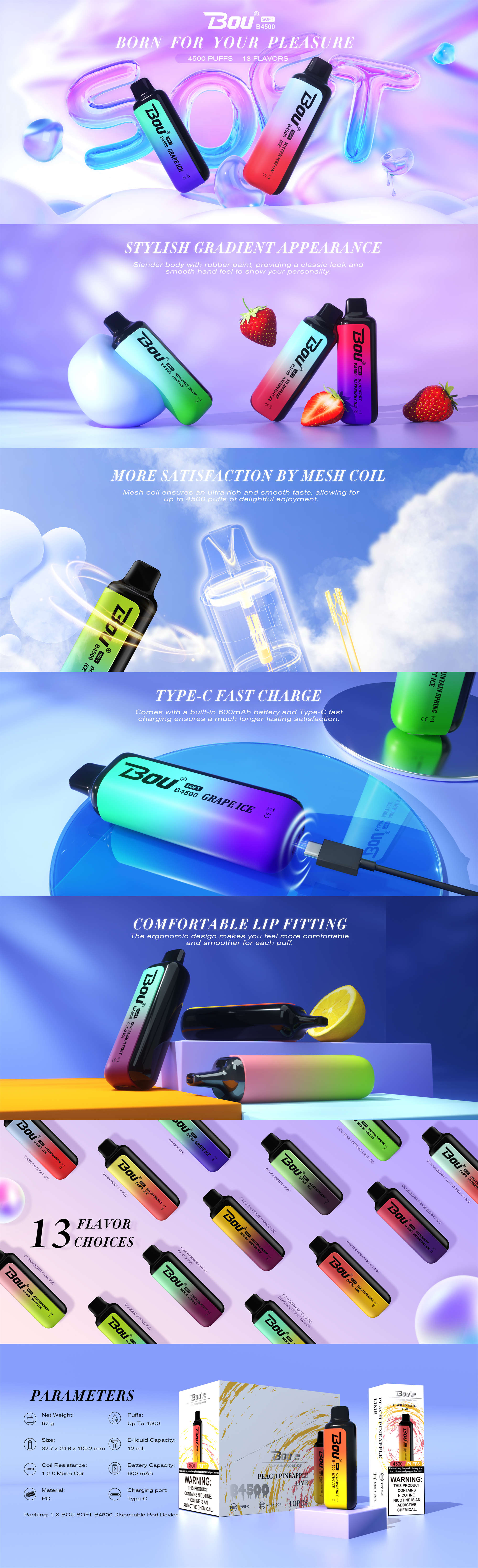 BOU Soft Mountain Spring Mint Ice — Best Vape Flavors｜Kloudy X Vape Brand｜NO1